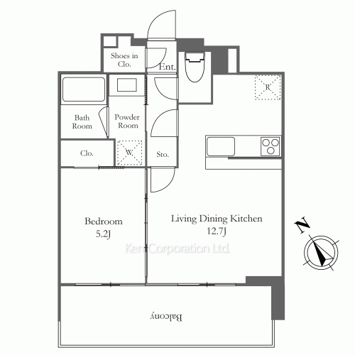 コンフォリア芝浦MOKUの写真 間取り