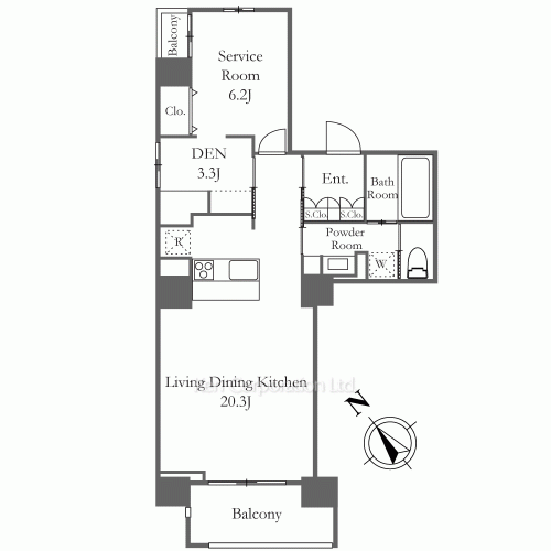 THE AKASAKA RESIDENCE S.O.A The spirit of akasakaの写真 間取り
