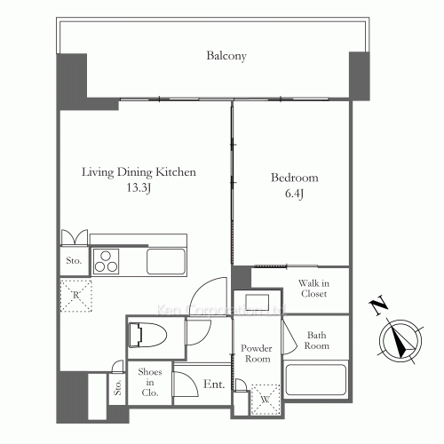 コンフォリア芝浦MOKUの写真 間取り