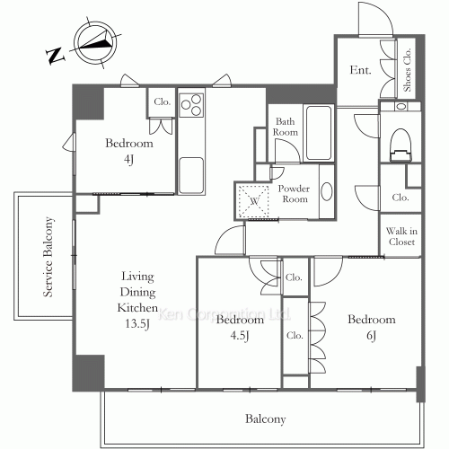 アトラス白金台レジデンスの写真 間取り