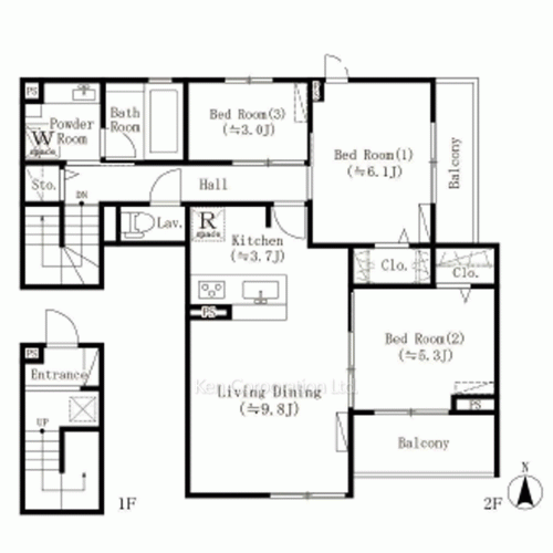 ParkBear四谷3丁目の写真 間取り