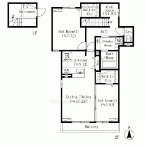 ParkBear四谷3丁目の写真 間取り