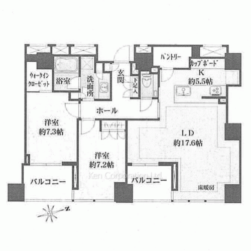 クラッシィタワー新宿御苑の写真 間取り