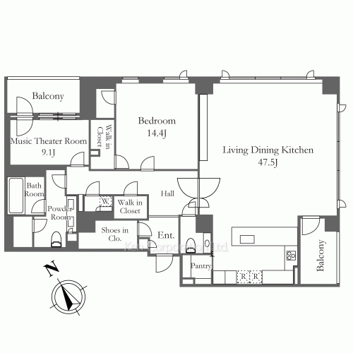 プレステージレジデンス白金台の写真 間取り