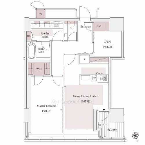 TAKANAWA GATEWAY CITY RESIDENCEの写真 間取り