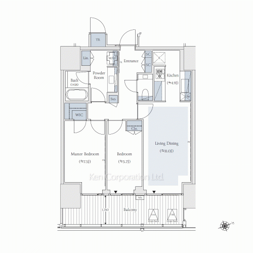 TAKANAWA GATEWAY CITY RESIDENCEの写真 間取り