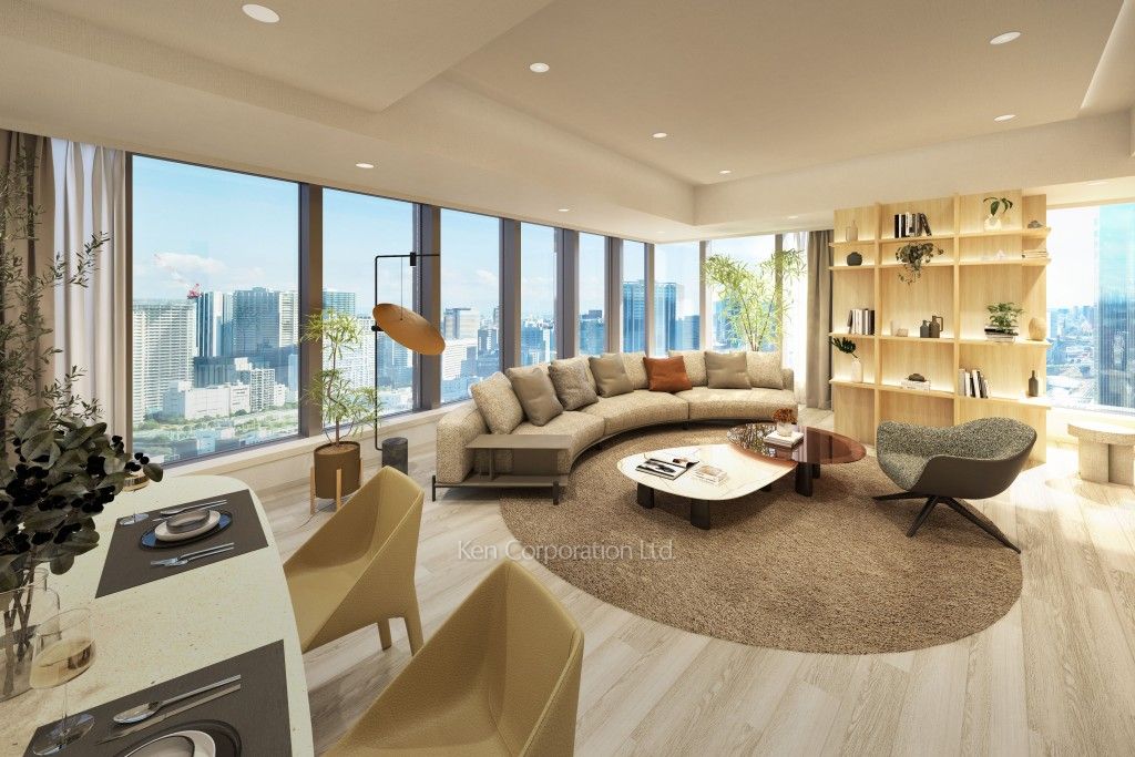 TAKANAWA GATEWAY CITY RESIDENCEの写真 居室（LDなど）　※画像はCGで作成されたモデルルームです。 間取り・階数が異なります。