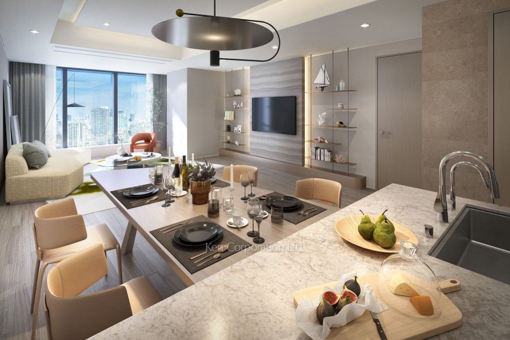 TAKANAWA GATEWAY CITY RESIDENCEの写真 居室（LDなど）　※画像はCGで作成されたモデルルームです。 間取り・階数が異なります。