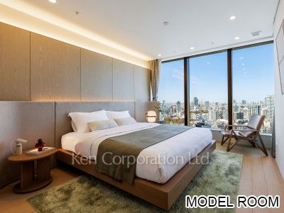 マスターベッドルーム　※MODEL ROOM ※31階の同じ間取タイプを撮影。仕様が異なることがあります。