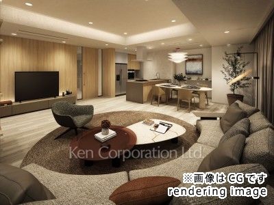 居室（LDなど）　※画像はCGで作成されたモデルルームです。 間取り・階数が異なります。