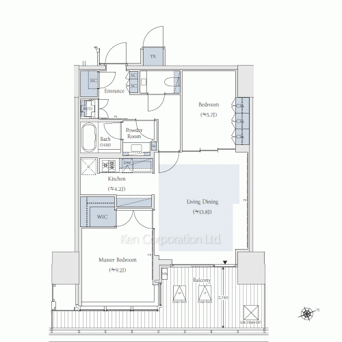 TAKANAWA GATEWAY CITY RESIDENCEの写真 間取り