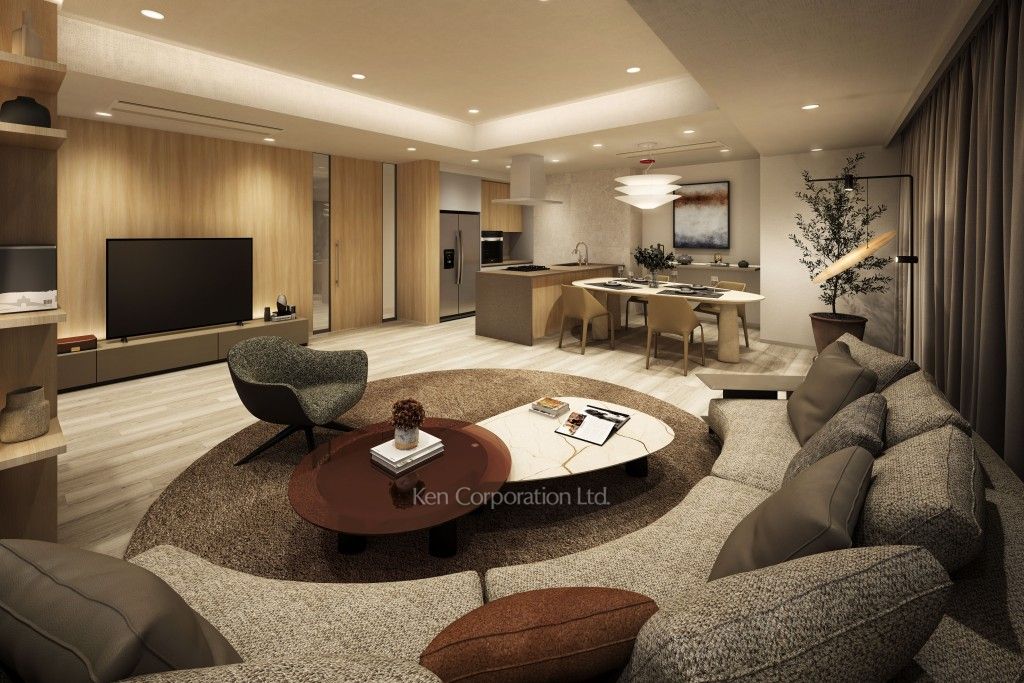 TAKANAWA GATEWAY CITY RESIDENCEの写真 居室（LDなど）　※画像はCGで作成されたモデルルームです。 間取り・階数が異なります。