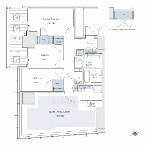 TAKANAWA GATEWAY CITY RESIDENCEの写真 間取り
