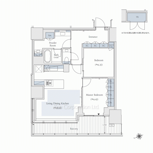 TAKANAWA GATEWAY CITY RESIDENCEの写真 間取り