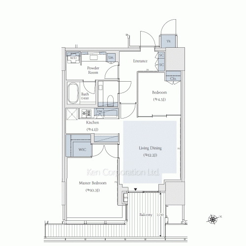 TAKANAWA GATEWAY CITY RESIDENCEの写真 間取り