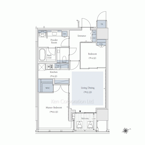 TAKANAWA GATEWAY CITY RESIDENCEの写真 間取り