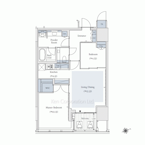 TAKANAWA GATEWAY CITY RESIDENCEの写真 間取り