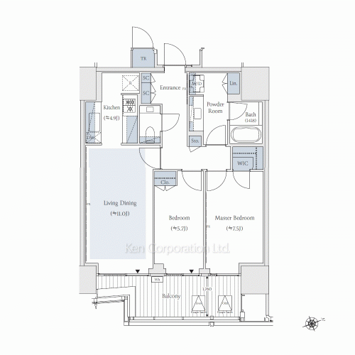 TAKANAWA GATEWAY CITY RESIDENCEの写真 間取り