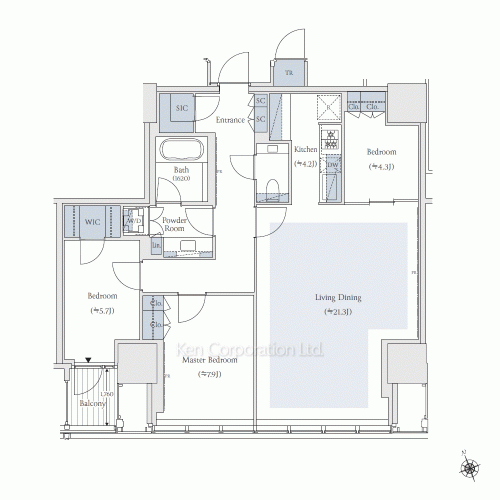 TAKANAWA GATEWAY CITY RESIDENCEの写真 間取り