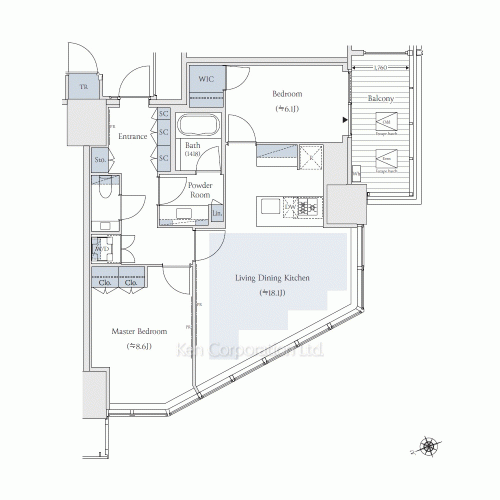 TAKANAWA GATEWAY CITY RESIDENCEの写真 間取り
