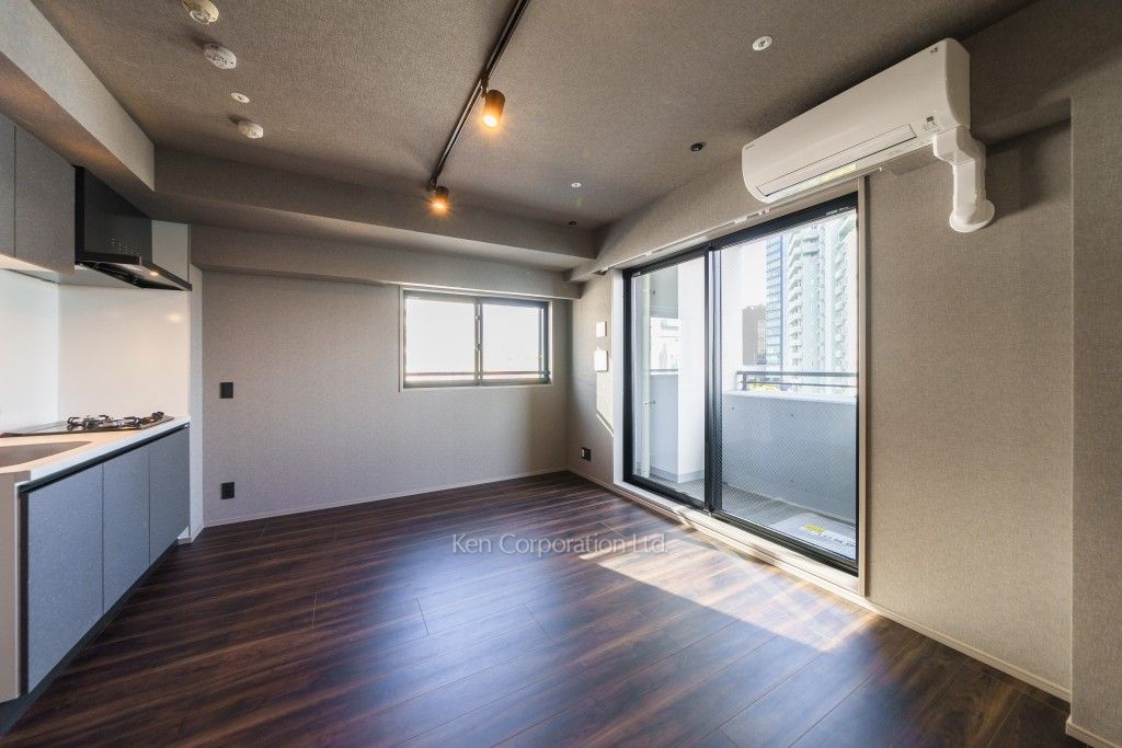 デュオフラッツ池尻大橋の写真 居室（LDなど） ※12階の同じ間取タイプを撮影。仕様が異なることがあります。