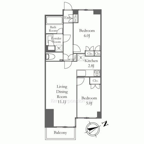 オープンレジデンシア六本木美術館前の写真 間取り