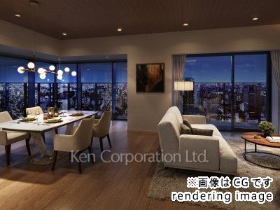 居室（LDなど）　※画像はCGで作成されたモデルルームです。 間取りタイプ・眺望が異なります。 ※24階の同じ間取タイプを撮影。仕様が異なることがあります。