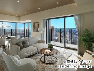 OIMACHI TRACKS RESIDENCEの写真 居室（LDなど）　※画像はCGで作成されたモデルルームです。 間取りタイプ・眺望が異なります。