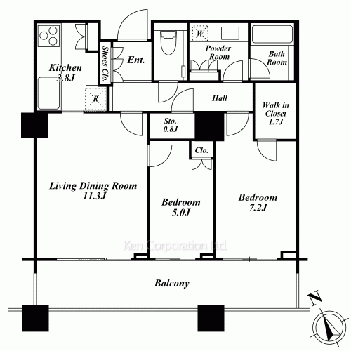 パークコート麻布十番ザ・タワーの写真 間取り