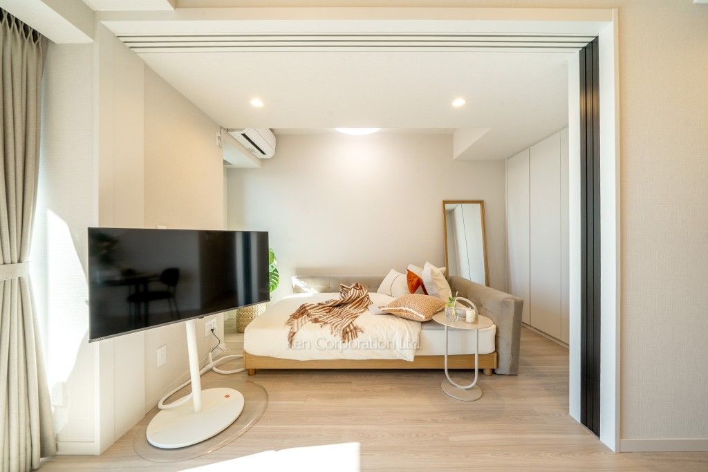 OIMACHI TRACKS RESIDENCEの写真 マスターベッドルーム　ベッドルーム　※MODEL ROOM ※23階の同じ間取タイプを撮影。仕様が異なることがあります。