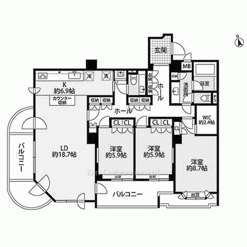 モナージュ戸越公園の写真 間取り