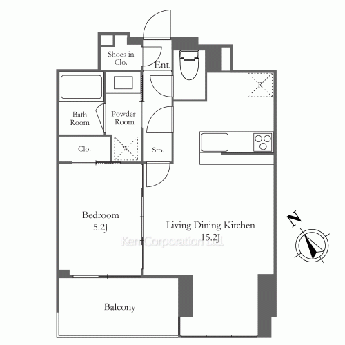 コンフォリア芝浦MOKUの写真 間取り