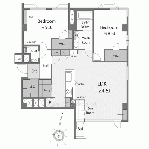 乃木坂パークマンションの写真 間取り