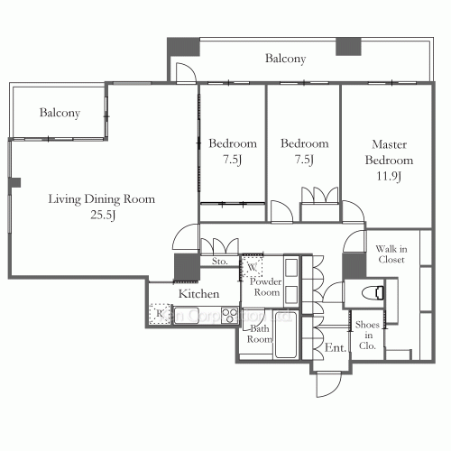 六本木ヒルズレジデンスの写真 間取り