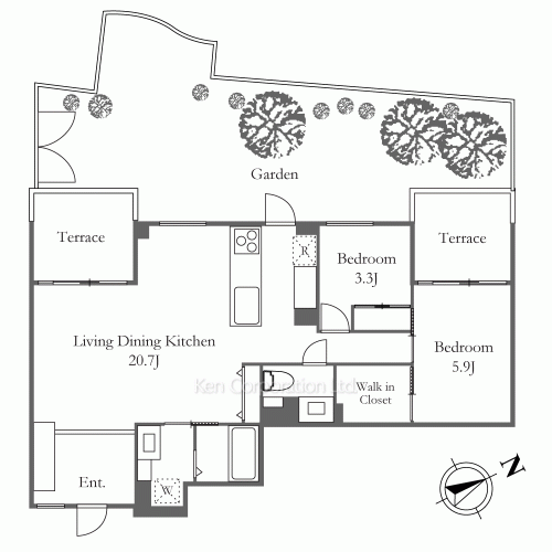 THE GRANDUO FUTAKOTAMAGAWAの写真 間取り