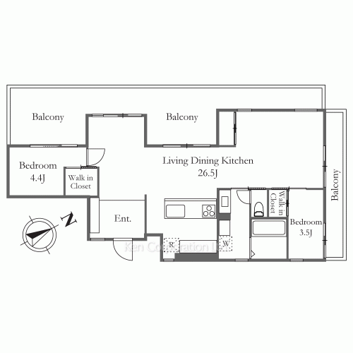 THE GRANDUO FUTAKOTAMAGAWAの写真 間取り