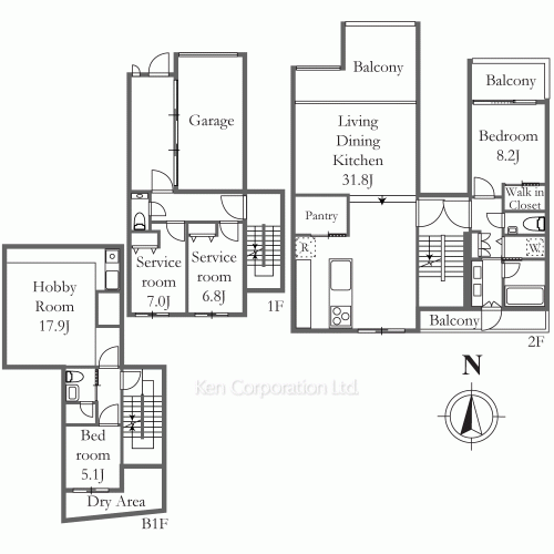 THE GRANDUO HANEGIの写真 間取り