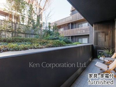 ザ・パークハウスグラン神山町の写真 バルコニー　※家具家電付