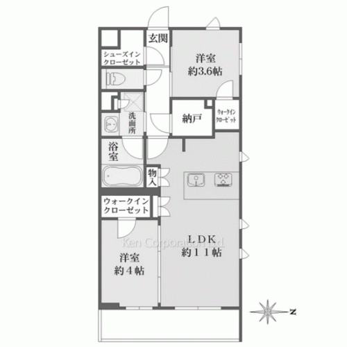 La Perla JiyugaokaⅡの写真 間取り