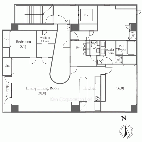TAKANAWA KAISEI Ⅱの写真 間取り