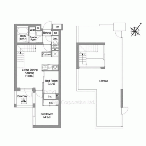 コンフォリア・リヴ渋谷本町の写真 間取り