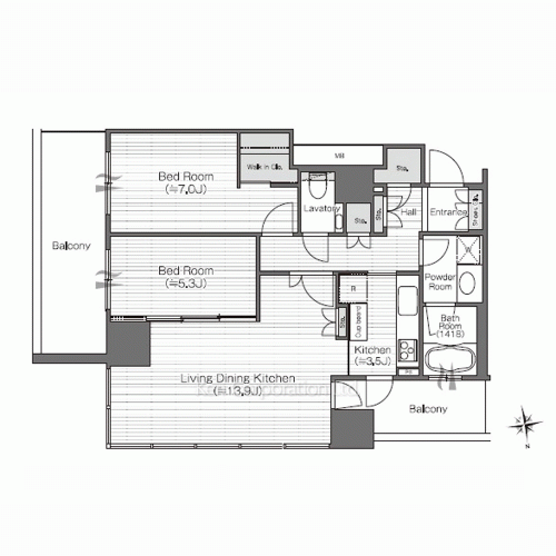 パークタワー目黒の写真 間取り