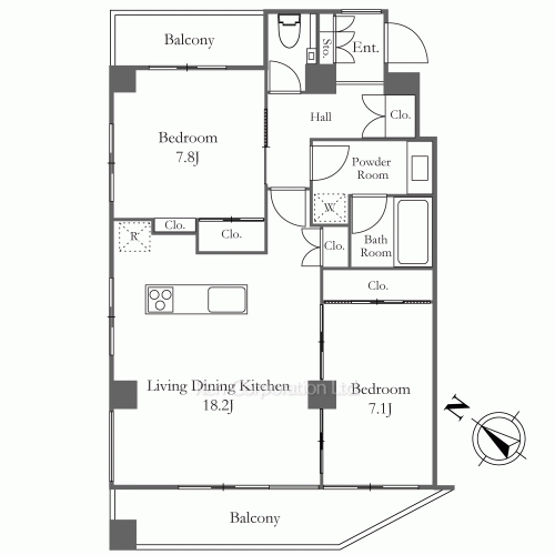TOMIGAYA West GARDENの写真 間取り