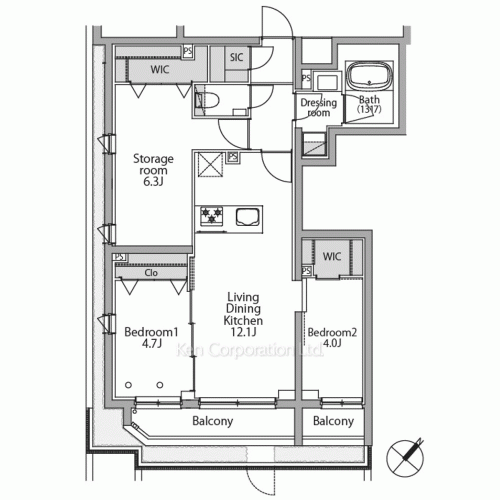 イプセ代々木レジデンスの写真 間取り