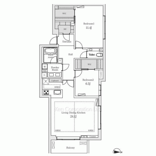カーサドゥレイズ代々木上原の写真 間取り