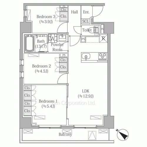 グランジット月島 TOKYO BAYの写真 間取り