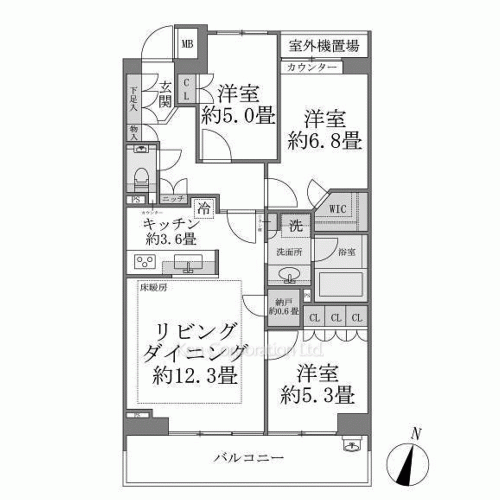 プラウド代々木初台の写真 間取り