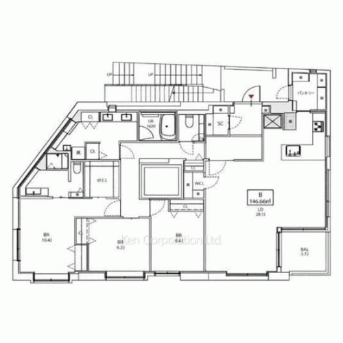 クーカイ・テラス元麻布の写真 間取り