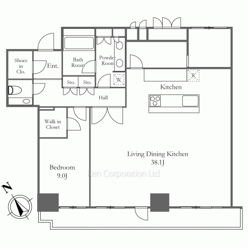 ワテラスタワーレジデンスの写真 間取り
