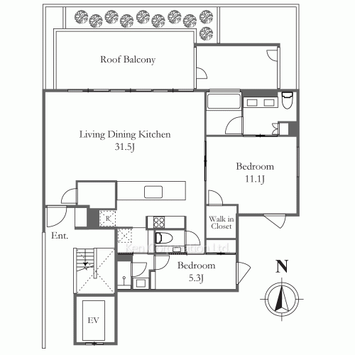 THE GRANDUO KAMIMEGUROの写真 間取り